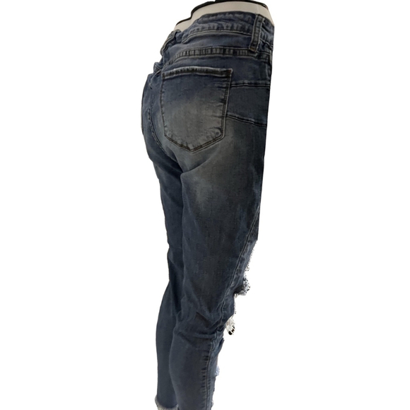 Preowned size 13 women’s skinny boyfriend denim jeans curvy by song - Picture 5 of 5